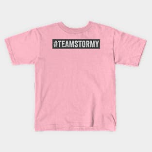 Team Stormy // Logo Box Grayscale Style Kids T-Shirt